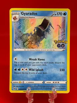 Pokemon TCG Gyarados 022/078 Holo Rare Pokemon GO! 2022 English Card NM - Image 1