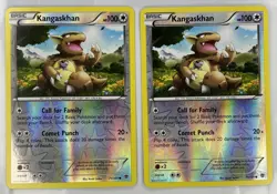 2X Pokemon TCG Kangaskhan Plasma Blast 71/101 Reverse Holo 2013 English LP/NM - Image 1