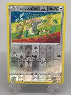 Pokemon TCG Farfetch'd Sword & Shield Brilliant Stars 115/172 Reverse Holo NM - Image 1