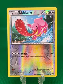 Pokemon TCG Lickitung 78/111 Reverse Holo XY Furious Fists X&Y English 2015 NM - Image 1