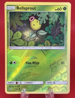 Pokemon TCG Bellsprout 1/145 Sun & Moon Guardians Rising Reverse Holo 2017 NM - Image 1