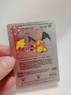 Pokemon Charizard Metal Holo Rare 11/108 Evolutions English TCG Card - Image 2