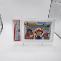 1998 POKEMON JPN BANDAI CARDDASS VENDING SERIES 4 #EX9 ASH/BROCK/MISTY PSA 10 - Image 1