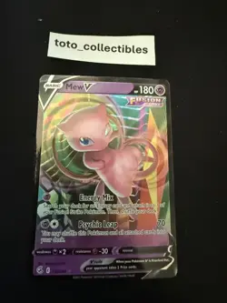 Mew V 113/264 Fusion Strike Ultra Rare Holo Pokemon Card NM - Image 1