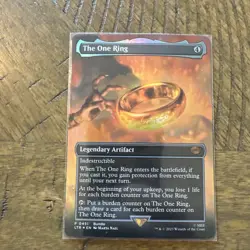 Near Mint x 1 The One Ring - Foil - Borderless Promo Magic Promos Set - FOIL - Image 3