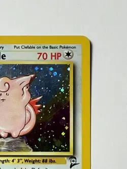 Clefable 5/130 Holo Rare MP Pokemon TCG Base Set 2 MP SWIRL - Image 3