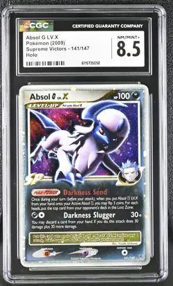 CGC 8.5 Absol G LV.X 2009 Supreme Victors 141/147 Holo Pokemon Card - Image 1