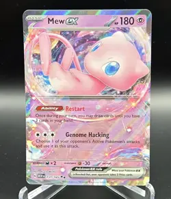 2023 Mew ex Pokemon TCG Sv:Scarlet & Violet Full Art Holo Double Rare 151/165 - Image 1