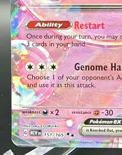2023 Mew ex Pokemon TCG Sv:Scarlet & Violet Full Art Holo Double Rare 151/165 - Image 5