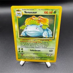 (LP+MN-)Venusaur Base Set Unlimited Holo Rare 15/102 English 1999 - Image 1
