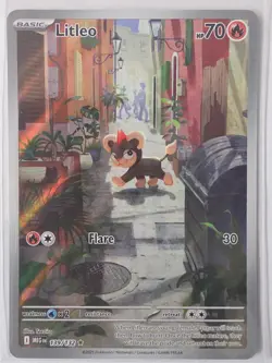 Litleo 139/132 Illustration Rare Mega Evolution Pokemon Holo Near Mint - Image 1