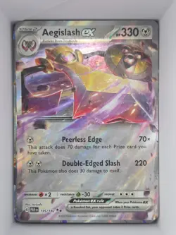 Pokemon TCG Aegislash ex 135/182 Double Rare Holo Paradox Rift PAR Near Mint - Image 1