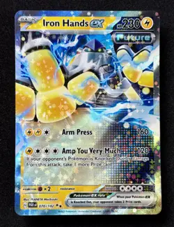 2023 TCG Pokemon #70 Iron Hands ex 070/182 Holo Paradox Rift - Image 2