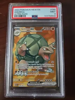 Golem EX - Pokemon 151 Mew En #189 - Mint PSA 9 - Image 1