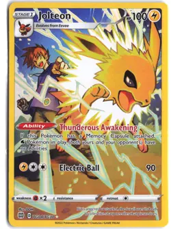 Jolteon TG04/TG30 Holo Brilliant Stars Trainer Gallery Pokemon - Image 1