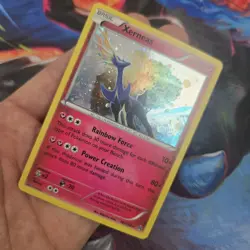 Pokemon TCG Xerneas 107/162 Holo Rare BREAKthrough Blister Exclusive COSMO LP/MP - Image 3