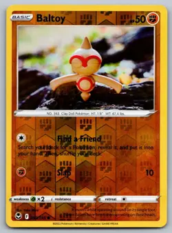Pokemon Silver Tempest - Reverse Holo Baltoy 093 - Image 1
