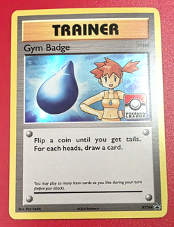 Misty Gym Badge XY204 Black Star Promo Pokemon League Cascade Badge Holo 2016 LP - Image 2