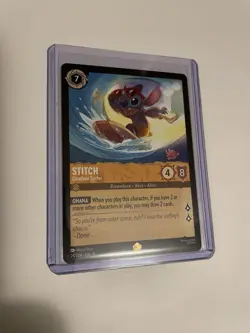 Disney Lorcana TCG Fabled Stitch Carefree Surfer 24/204 Legendary FOIL - Image 1