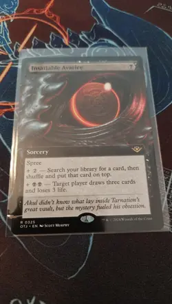 Insatiable Avarice R 0325 Ext Art Outlaws Of Thunder Junction-MTG - Image 1