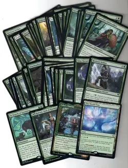 MTG - Kaldheim Lot of Green Singles (Lot of 50) New (World Tree, Kolvori, etc.) - Image 1
