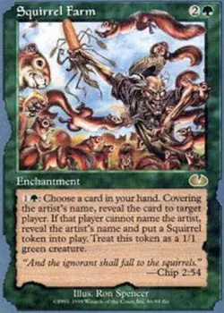 MTG Squirrel Farm, Unglued, Moderately Played, English - Image 1