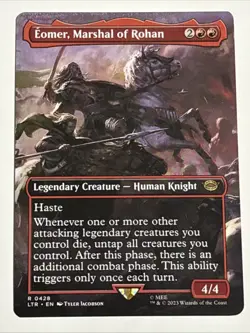 MTG Lord of the Rings Eomer, Marshal of Rohan Borderless 0428 NM Rare - Image 1