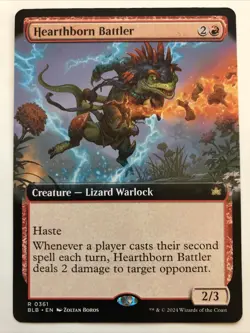 MTG Bloomburrow Hearthborn Battler Extended Art 0361 NM Rare - Image 1