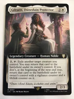 MTG Commander: LOTR Gilraen, Dunedain Protector Extended Art 0097 NM Rare - Image 1