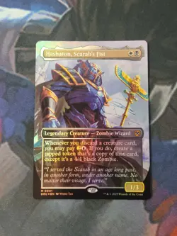 Hashaton, Scarab's Fist - Foil Borderless | 7% Off 2+ | Aetherdrift | NM | MTG - Image 1