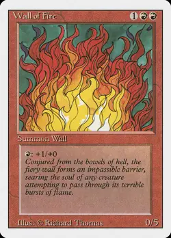 MRMS ENGLISH Mur de feu - Wall of Fire PLAYED MTG REVISED - Image 1
