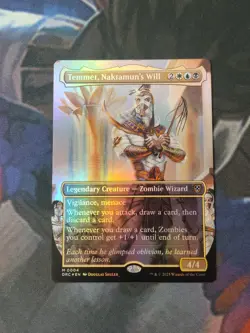 Temmet, Naktamun's Will - Foil Borderless | 7% Off 2+ | Aetherdrift | NM | MTG - Image 1