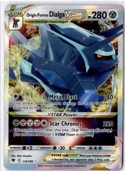 Origin Forme Dialga VSTAR 114/189 Holo Astral Radiance Pokemon Holo NM - Image 1