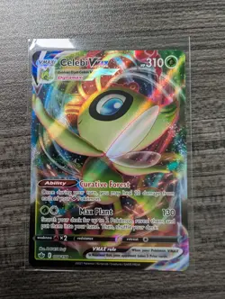 Pokemon TCG Celebi VMAX Sword & Shield Chilling Reign 008/198 Holo Ultra Rare - Image 1