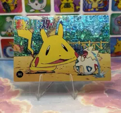 Pokemon Pikachu HOLO Vintage Pocket Monsters Prism Sticker 1998 Bandai Ninetndo - Image 1
