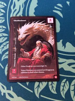 Obsidianheart Paper Mythic Wonders Of The First Call Of The Stones Dragon Wonder - Image 1