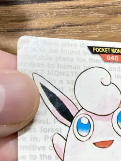 Pokemon Carddass Card Wigglytuff No.40 Bandai Pocket Monsters Green ver. 1996 - Image 3