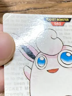 Pokemon Carddass Card Wigglytuff No.40 Bandai Pocket Monsters Green ver. 1996 - Image 5