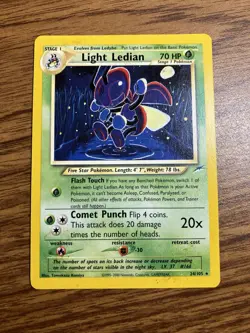 Pokemon Neo Destiny Light Ledian Non Holo Rare Card 24/105 - Image 1