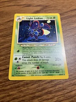 Pokemon Neo Destiny Light Ledian Non Holo Rare Card 24/105 - Image 2