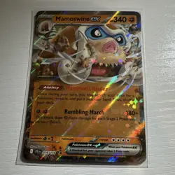 Pokemon Mamoswine ex Double Rare EX Holo 340 HP 079/159 Sv09 Card - Image 1