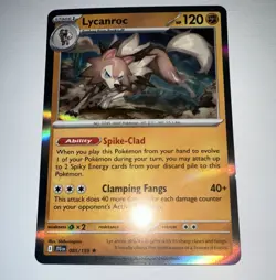 Pokemon Lycanroc Holo Rare Stage 1 120 HP 085/159 SV09: Journey Together Card - Image 1