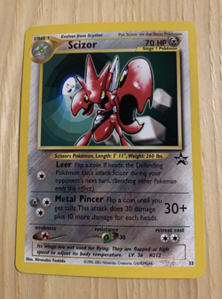 SCIZOR BLACK STAR PROMO 33 Pokemon WOTC NM - Image 1