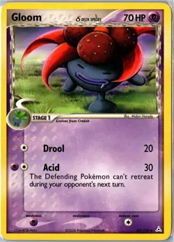 Pokemon Card - Gloom 42/110 Holon Phantoms Uncommon Heavily Played - Image 1
