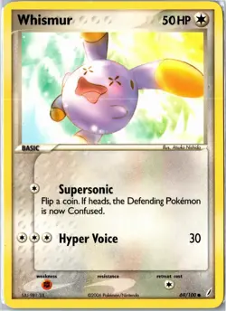 Pokemon Card - Whismur 69/100 Crystal Guardians Common Lightly Played - Image 1