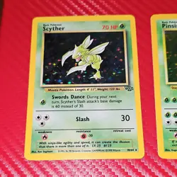 Jungle Slasher Duo Holo 2 Card Set Scyther Pinsir 9/10 Rare Near Mint NM Vintage - Image 2