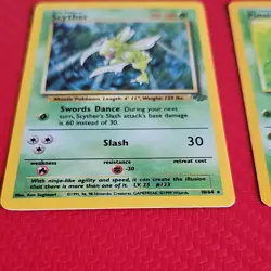 Jungle Slasher Duo Holo 2 Card Set Scyther Pinsir 9/10 Rare Near Mint NM Vintage - Image 3