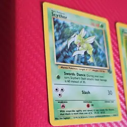 Jungle Slasher Duo Holo 2 Card Set Scyther Pinsir 9/10 Rare Near Mint NM Vintage - Image 4