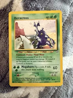Heracross 6/111 Neo Genesis Holo Rare Unlimited English Pokemon Card - Image 1