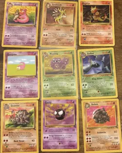 Vintage Pokemon Card Bundle 1999-WOTC Slowbro, Sandslash, Golem, Weezing + More - Image 1